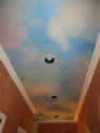 Hallway Ceiling Faux Clouds